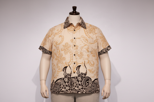 Chemise beige tapa noir