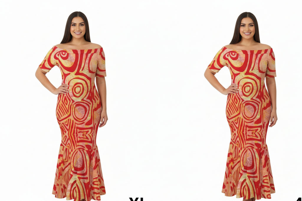Robe longue rouge