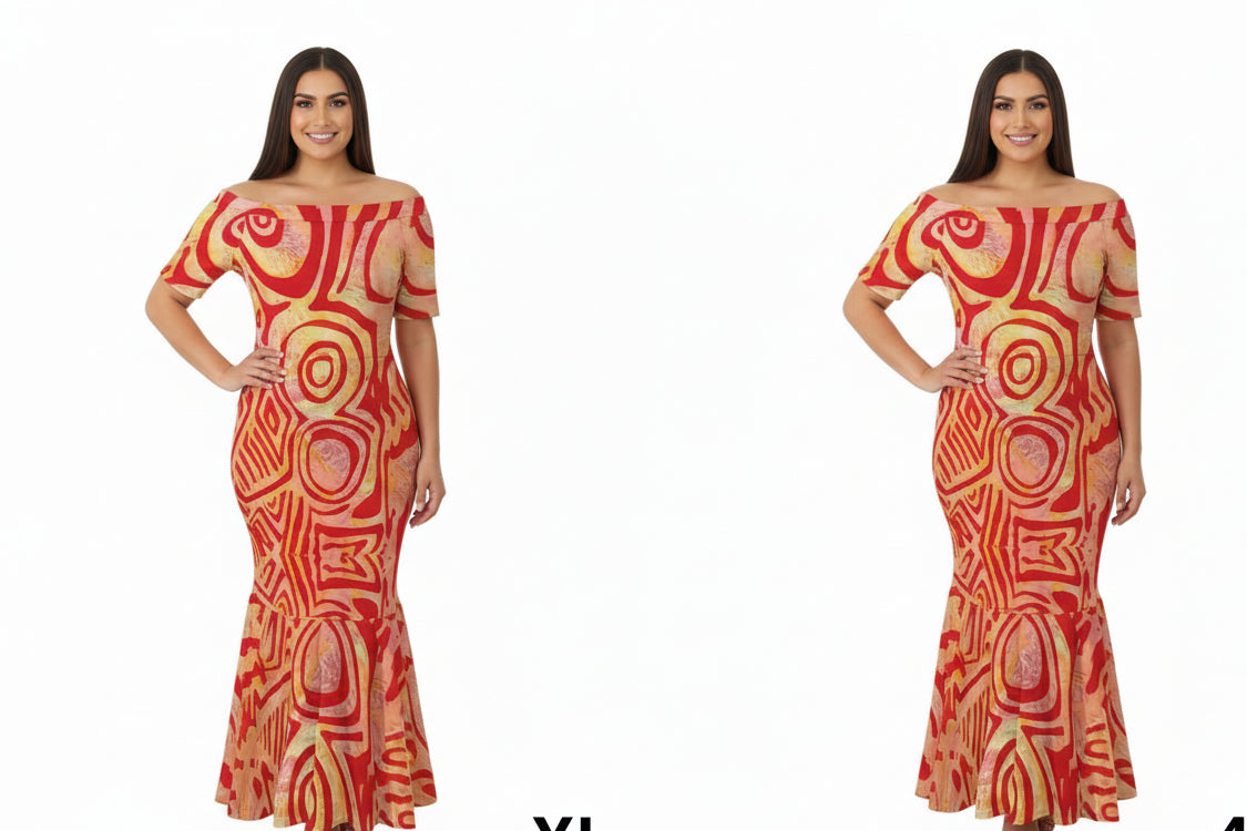 Robe longue rouge