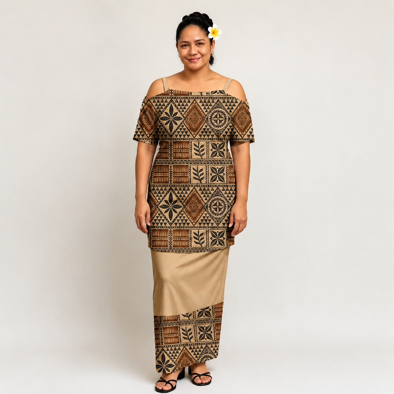 Haut et jupe tapa pour femme