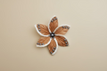 Tekiteki marron kafa 3 perles & centre