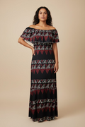 Robe tapa noir volant