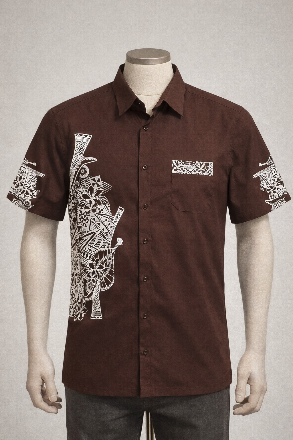 Chemise marron tapa