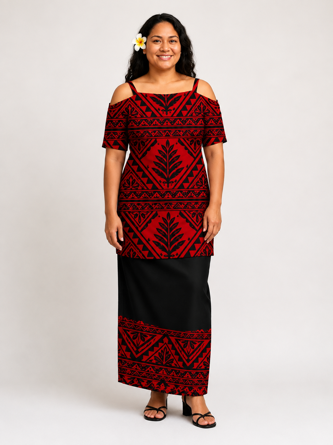 Haut et jupe tapa pour femme