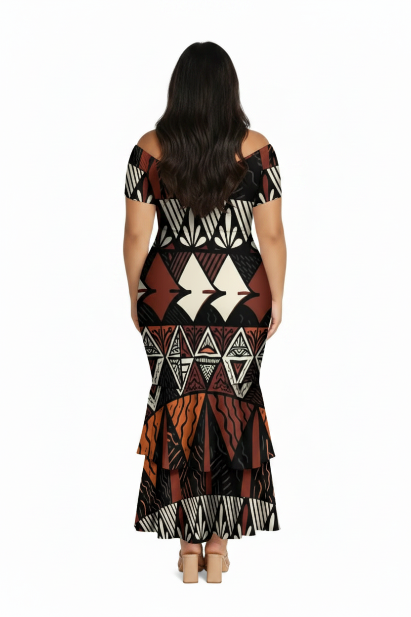 Robe longue tapa