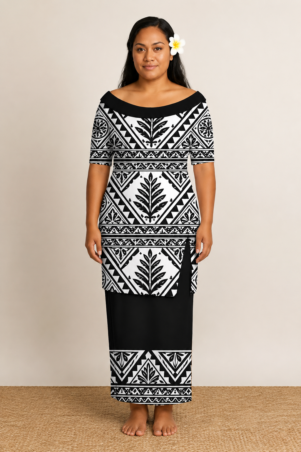 Haut et jupe tapa pour femme