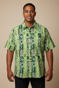 Chemise verte tribal vert
