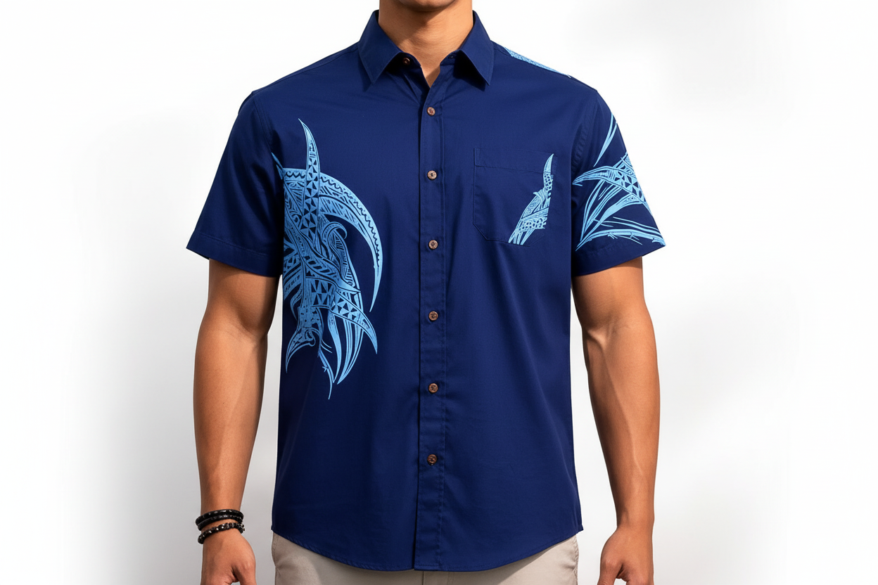 Chemise bleue tapa bleu