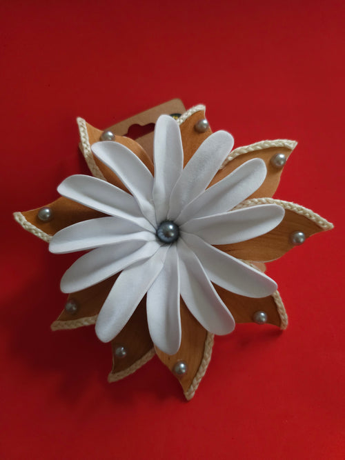 Tiaré+pétales marrons