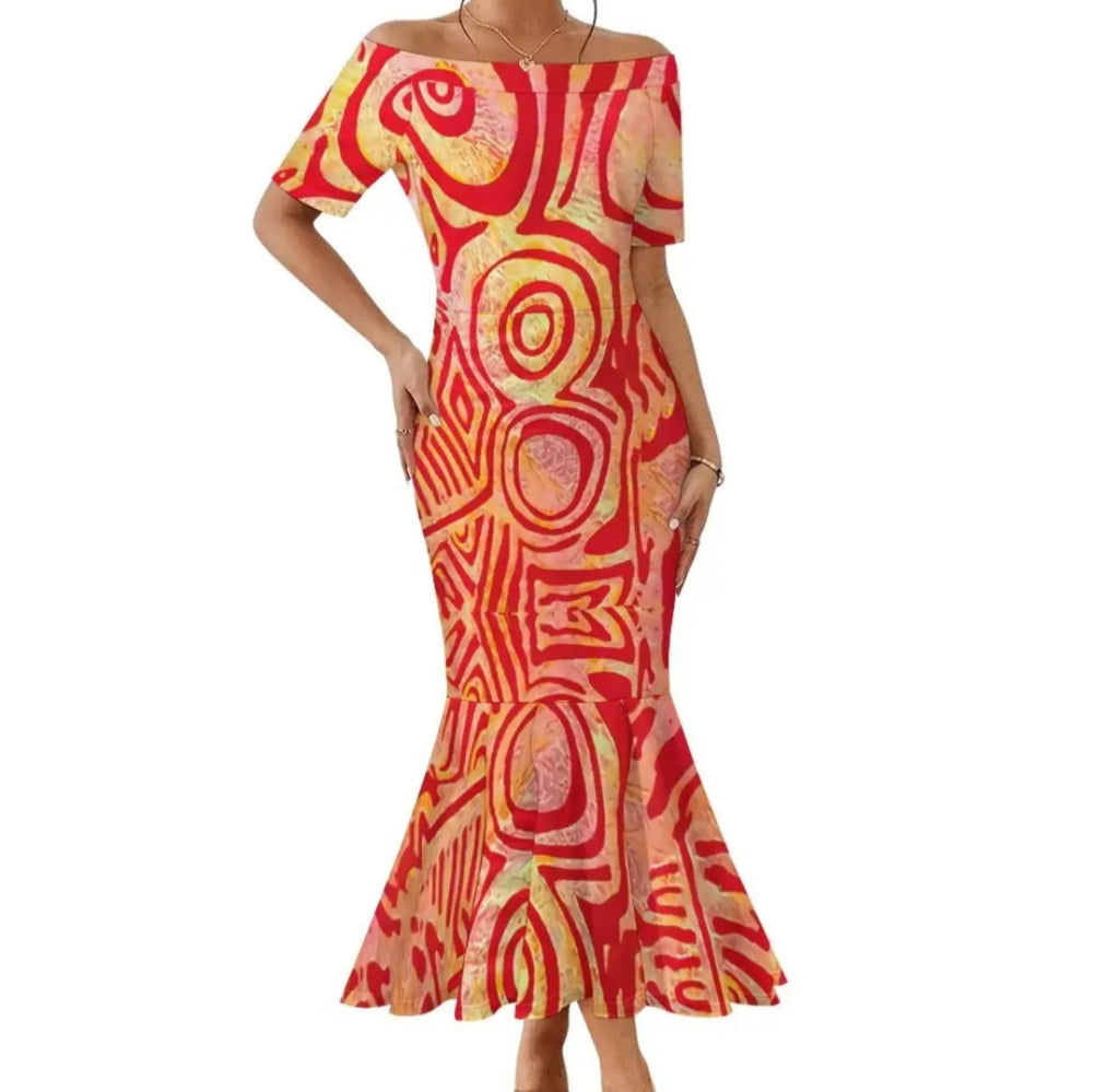 Robe longue rouge