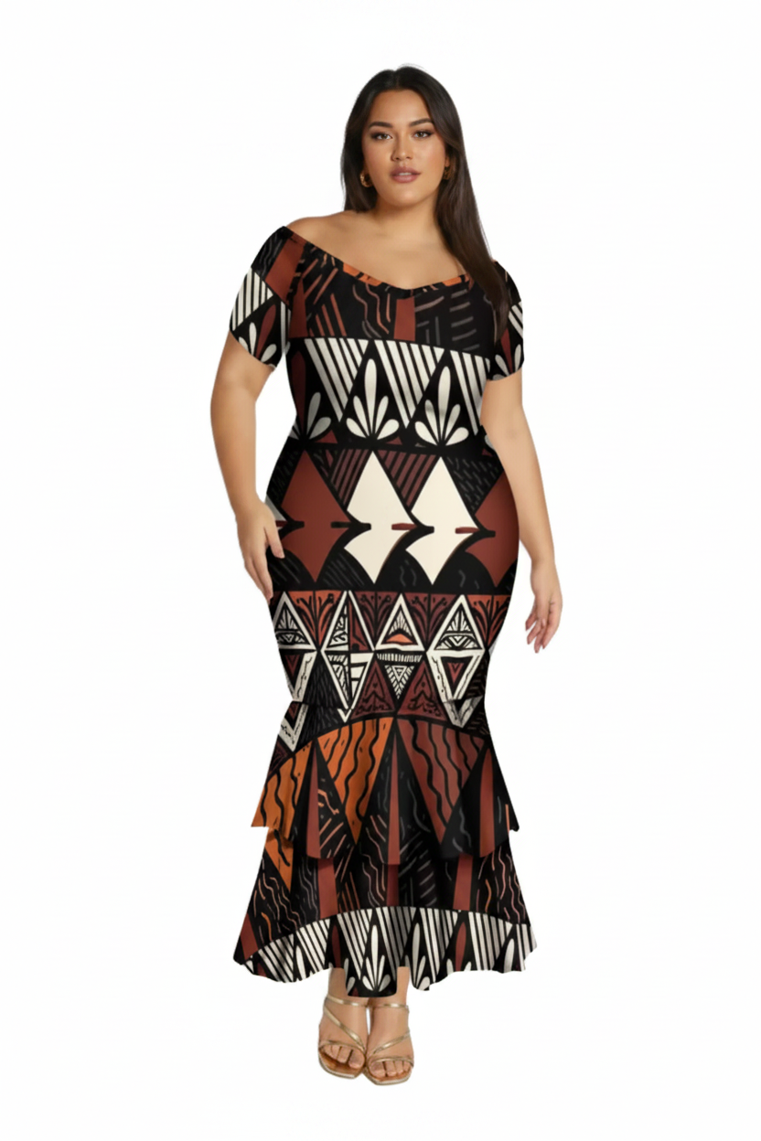 Robe longue tapa