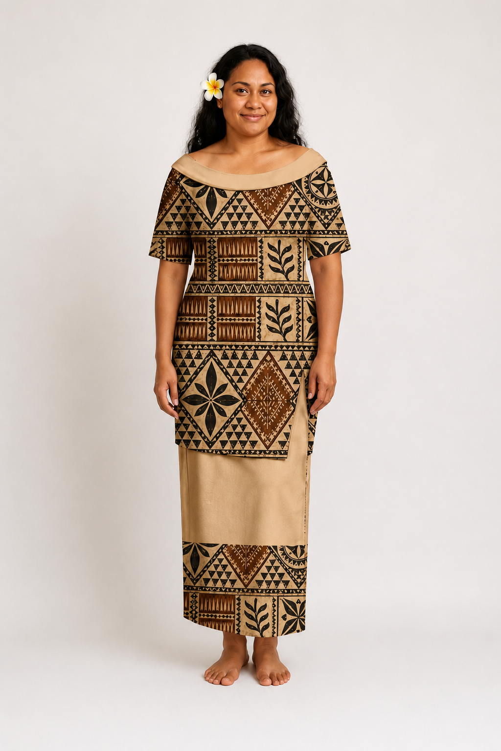 Haut et jupe tapa pour femme