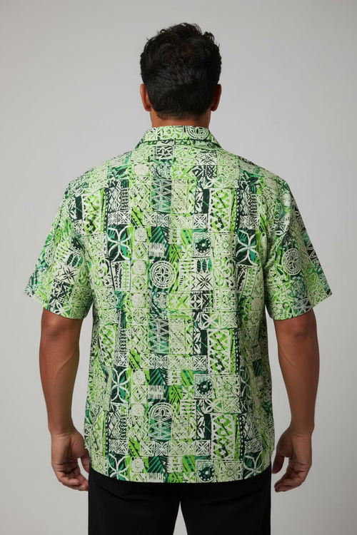 Chemise verte tribal vert