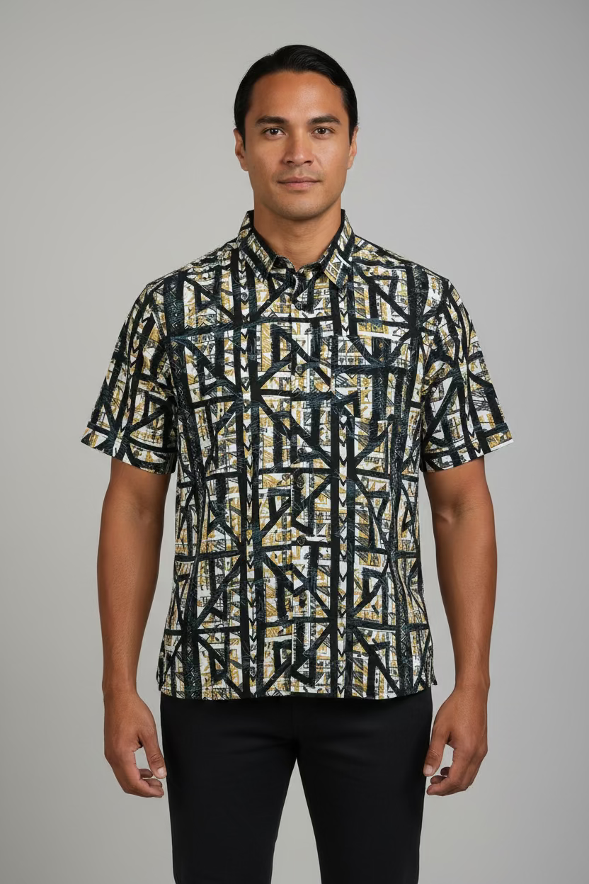 Chemise noire et blanc